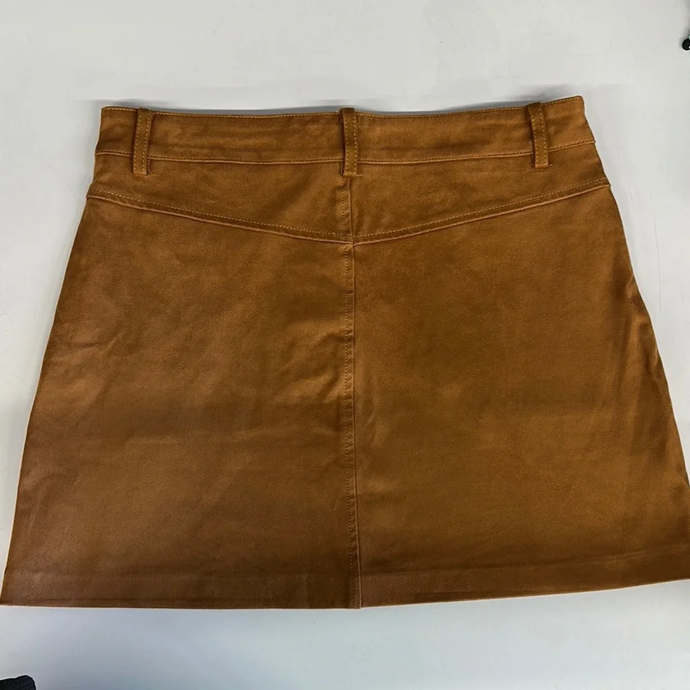 Tan Mini Pencil Skirt - Picture 2 of 4